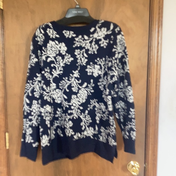 Relist 2/23❌ Croft & barrow crew neck sweater floral like print & metallic XXL - Picture 17 of 17